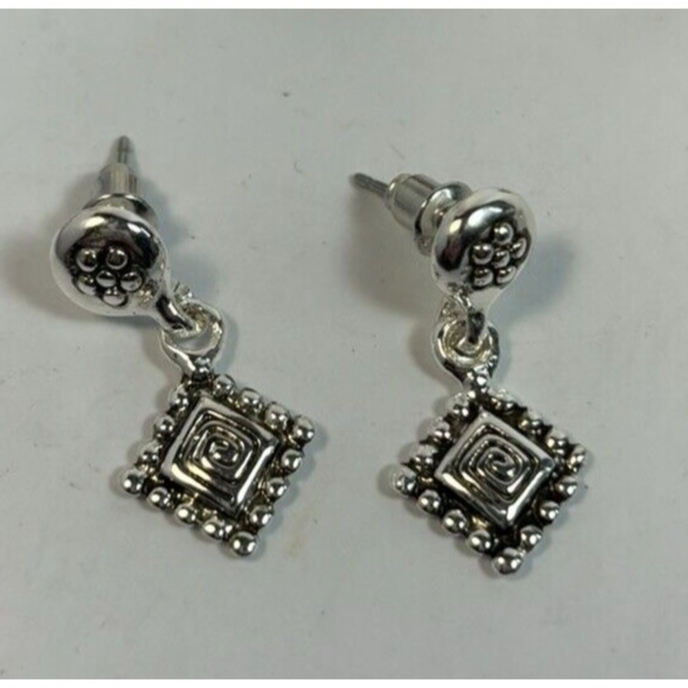 Vintage Napier Earring Lot in Silver Tone Pearl Glass Rhinestone Signed - Picture 2 of 7